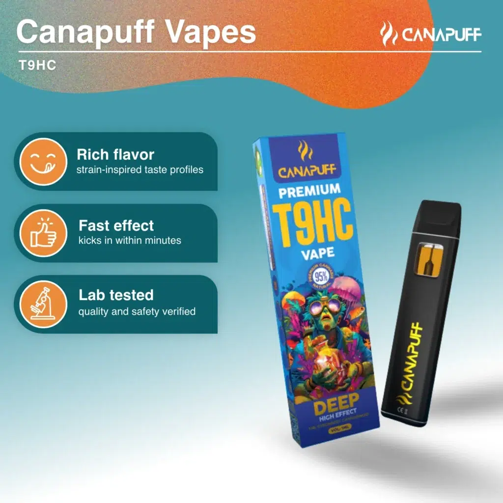 Canapuff 95% T9HC 1ml Vape - Deep – Bild 2