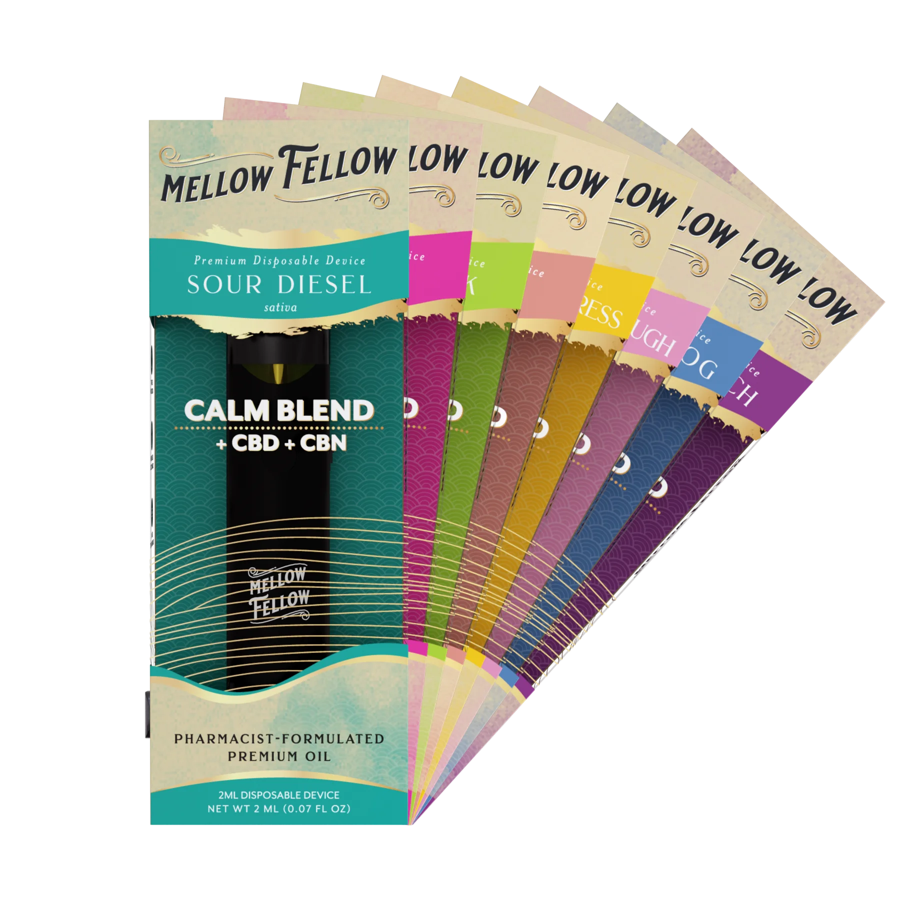 Mellow Fellow 2ml Vape - Calm Blend CBD CBN