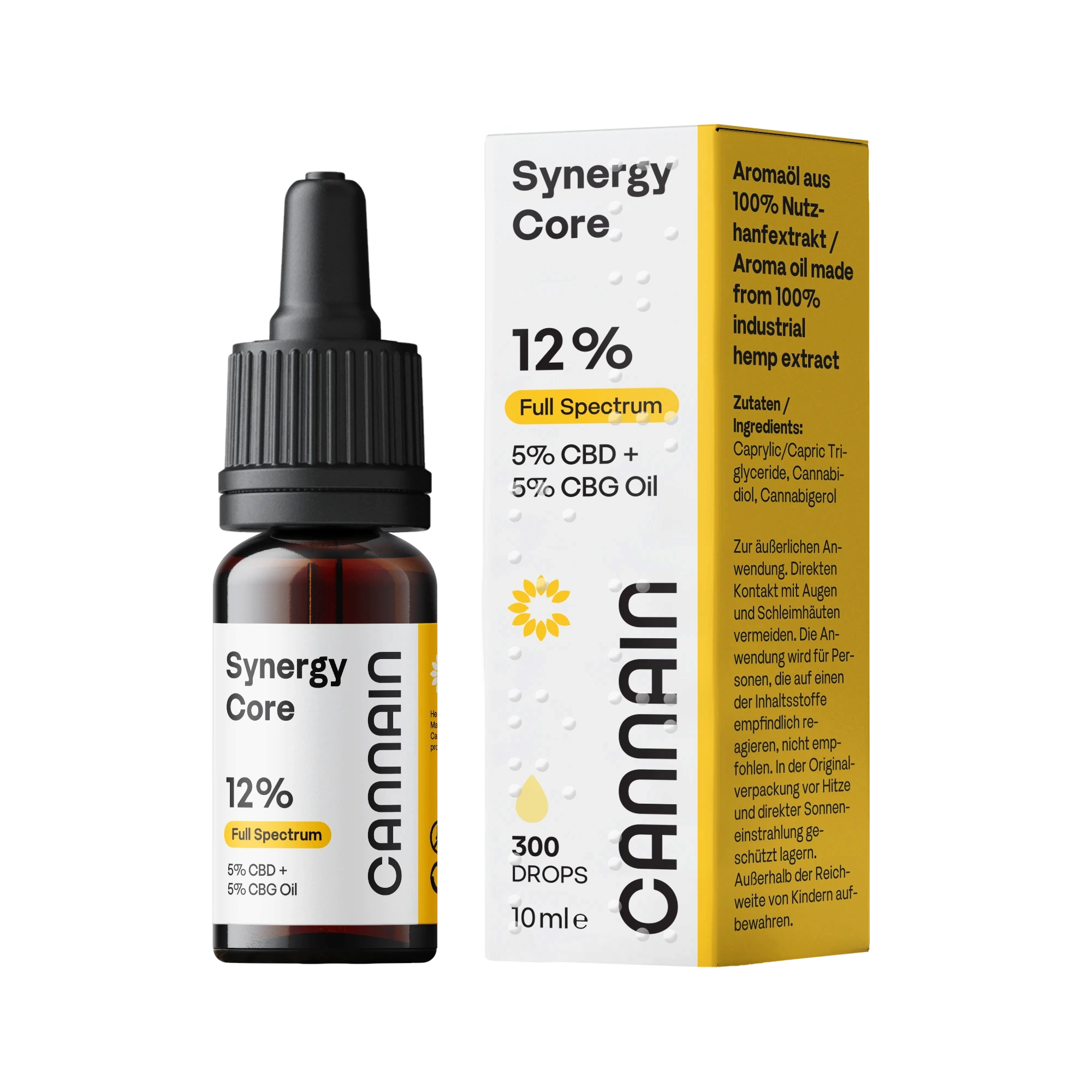 Cannain Synergy Core 12% Full Spectrum Öl – CBD 5% CBG 5